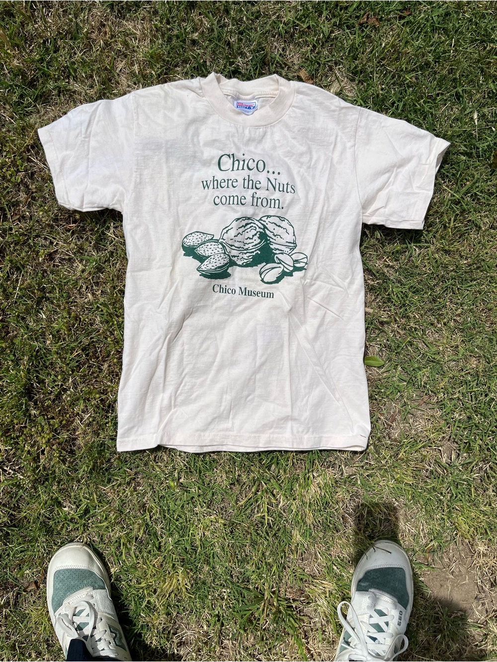 Vintage 90s Chico Museum “Where the Nuts Come From” Tee Made in USA Small